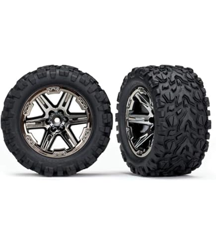 Traxxas-All-Star con Anaconda GP RR/EP FR pneumatico e ruota parti di modello auto, Colore nero/cromato, 3776A
