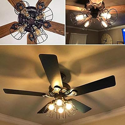 Buy Kohree Metal Bulb Guard Lamp Cage For Pendant Light Lamp Holder Ceiling Fan Light Bulb Covers Vintage Open Style Industrial Grade Adjustable 4 Packs Cage Only Online In Greece B07ckpvk9l