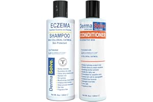 Eczema Shampoo & Conditioner (Combo Pack) - Flare Control Scalp & flake Relief Therapy that Protects, Moisturizes, and Repairs Skin by DermaSolve - Kids & Adults - Steroid Free