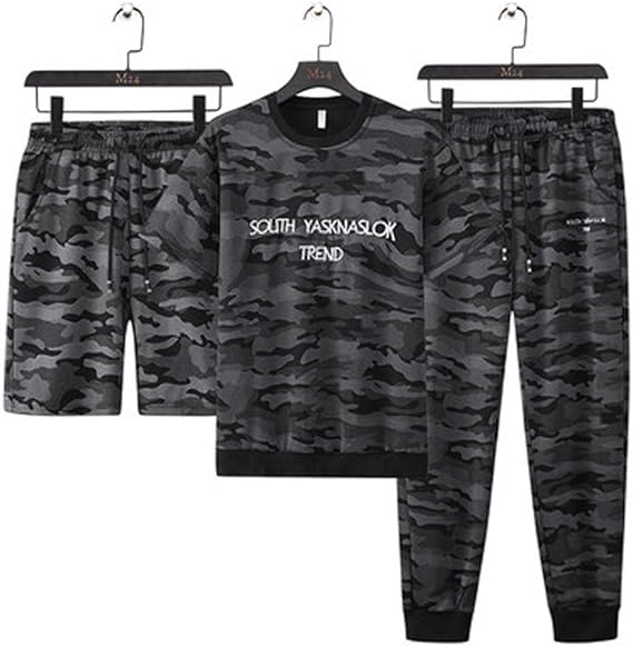 Amazon Habille ハビー メンズ 選べる組み合わせ 迷彩柄 上下セットアップ ジャージ 半袖 Tシャツ カモフラ 大きいサイズ ウエストゴム ハーフパンツ 長ズボン スポーティ アウトドア 3xl Set3 ジャージ上下セット 通販