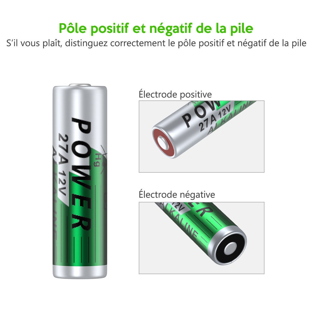 EBL 27A Piles Ni-Mh Batterie Longue Durée de Conservation (27A Piles*5)