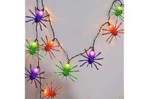 GOOTHY Halloween Spider String Lights, 8.5ft Hanging Halloween String Lights with 10 Edison Spider Lights UL Listed for Outdoor, Halloween Party, Stair, Bar, House, Garden, Yard, Christmas Decor- Black Wire