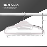 KEPLIN 20-Pack Non-Slip Hangers Slimline 360° Swivel Tie Organizer Blush view 2