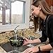 KitchenWorldwide - Stainless Steel Salad Spinner - Easy spin - Dry Lettuce, Greens & Veggies - Quality Built To Last. Best Spin Mechanism - 3 Year Warranty - Comes With Container + Knife