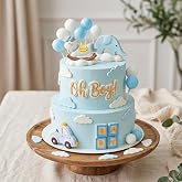 Its A Boy Cake Topper Oh Boy Baby Shower Cake Decorations | Blue Balls Picks Toppers Car Elephant Baby Boy Shower Gender Reveal Party Supplies