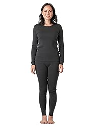 LAPASA Womens 100% Merino Wool Base Layer Set