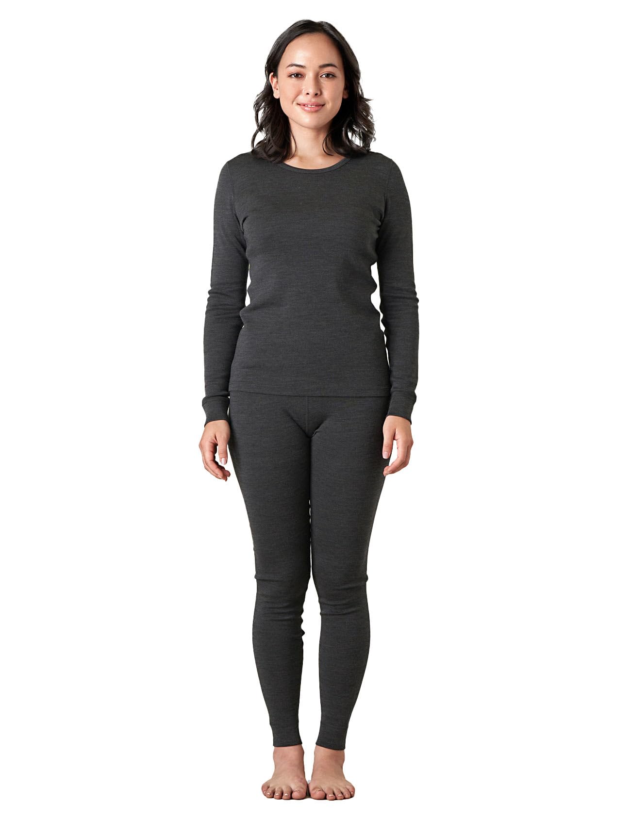 LAPASA Womens 100% Merino Wool Base Layer Set