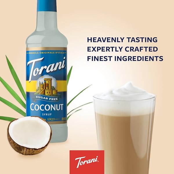 TORANI SUGAR FREE SYRUP, COCONUT, 25.4 OUNCES (PACK OF 1)
