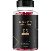 Black Girl Vitamins - Vitamin D3 Gummies, for Immune, Energy, and Bone Support, 2000IU (50mcg) Vitamin D per Serving, Gluten-Free Vitamin D Gummies