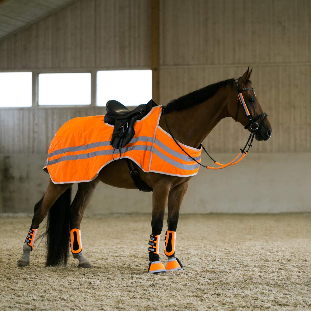 Horze Reflective Riding Rug - Horse - EU155 - UK6'9" - Orange