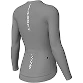 Wulibike Cycling Jersey Women Long Sleeve,Bike Shirts for Women Biking Tops Breathable Cycle Jerseys with 4 Pockets
