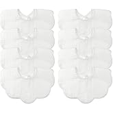 DOSMINE Muslin Baby Bibs for Drooling and Teething Newborn Drool Bibs for Baby Girl Boy