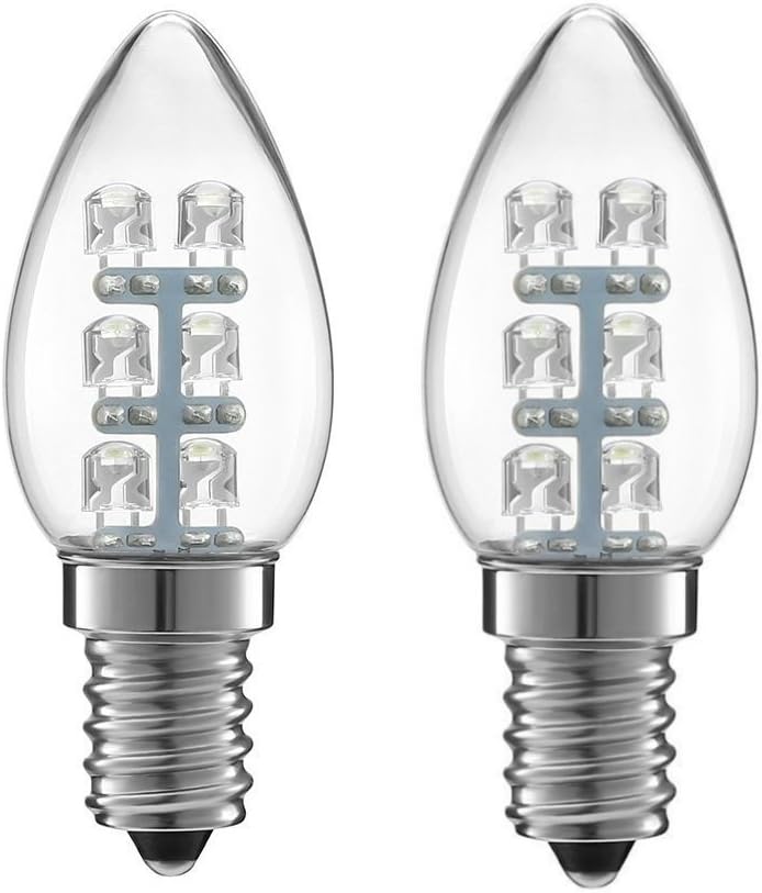 Alfa Lighting 15&nbsp;Lumen LED 0.5&nbsp;W (5W) C7&nbsp;Night Light Bulb 2900K Soft White, E14&nbsp;base, Pack of 2&nbsp;(Energy Class A+++)