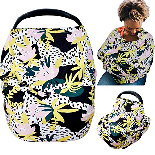 Simka Rose Car Seat Canopy Nursing Cover 6 in 1 Multi Use Cover