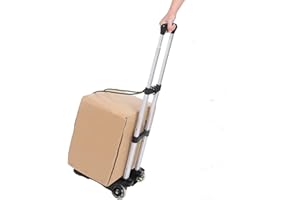 COOCHEER Aluminum Folding Hand Trucks Portable Luggage Cart with Wheels Lightweight Travel Hand Truck/Heavy Duty Moving Dolly (80LB)