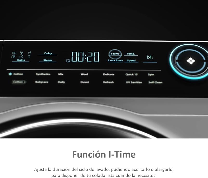 I-Pro Series 7 HD90-A2979-S- Secador com bomba de calor de 9KG, função de vapor I-Refresh, função antirrugas, tanque de água, partida atrasada, motor inversor, 14 programas