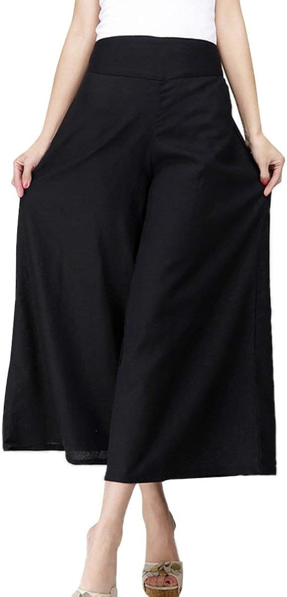 GORGLITTER Damen Weite Hose - Bequeme Freizeithose Mit Taschen