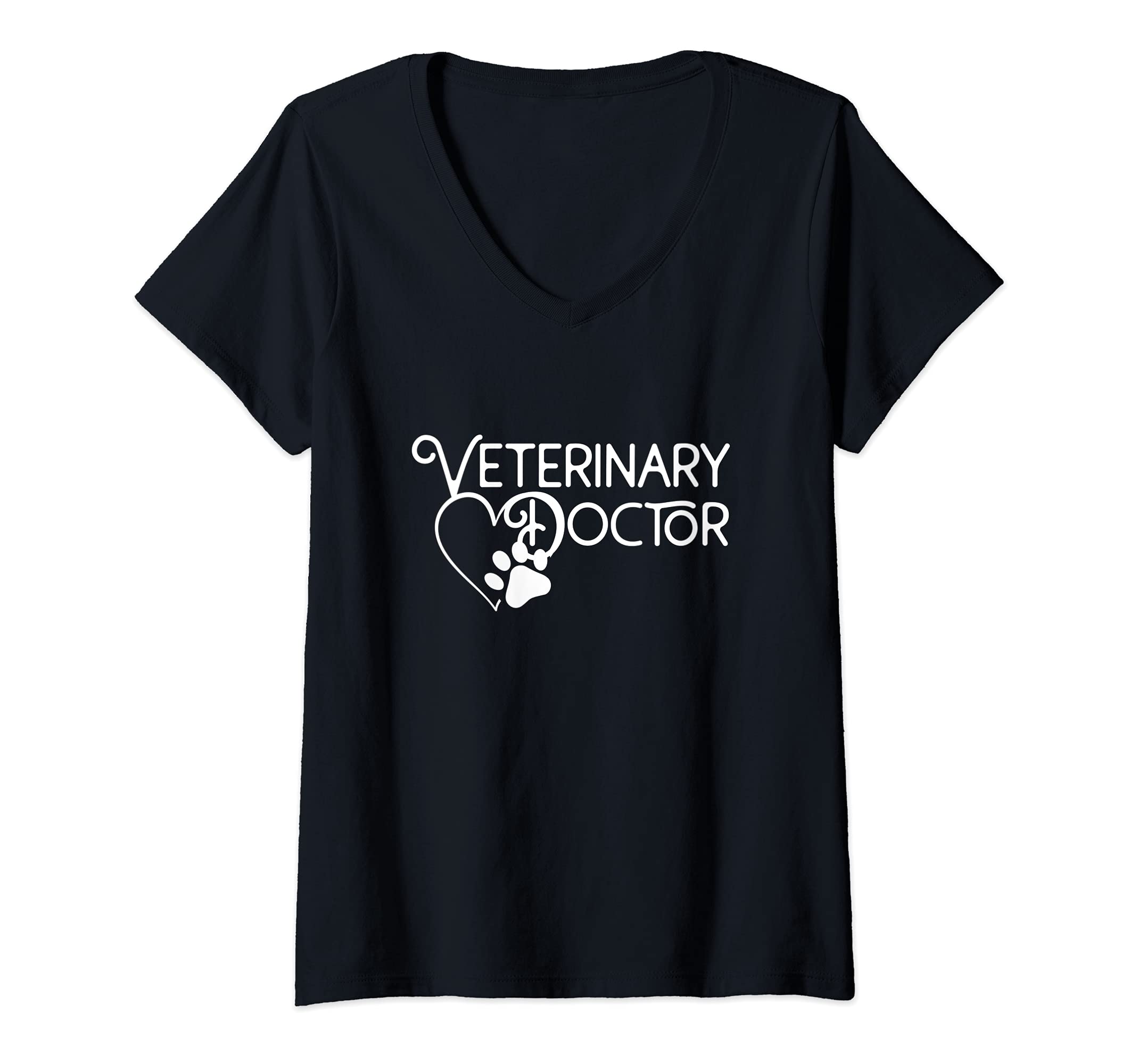 Womens Veterinary Doctor Vet Med V-Neck T-Shirt