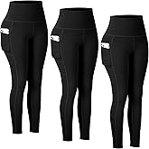 Bluemaple Leggings with Pockets for Women-High Waist Soft Yoga Pants,Tummy Control Workout Running Yoga Leggings for Women