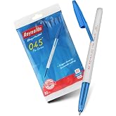 Reynolds 045 - BLUE (PACK OF 10) I Lightweight Ball Point Pen With Comfortable Grip for Extra Smooth Writing I School and Office Stationery | 0.7mm Tip Size
