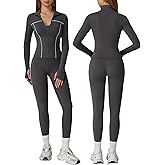 3 Piece Women Workout Set Sports Bra Tank Zip Jacket High Waist Leggings Casual Yoga Gym Outfit Athletic Clothing Sets