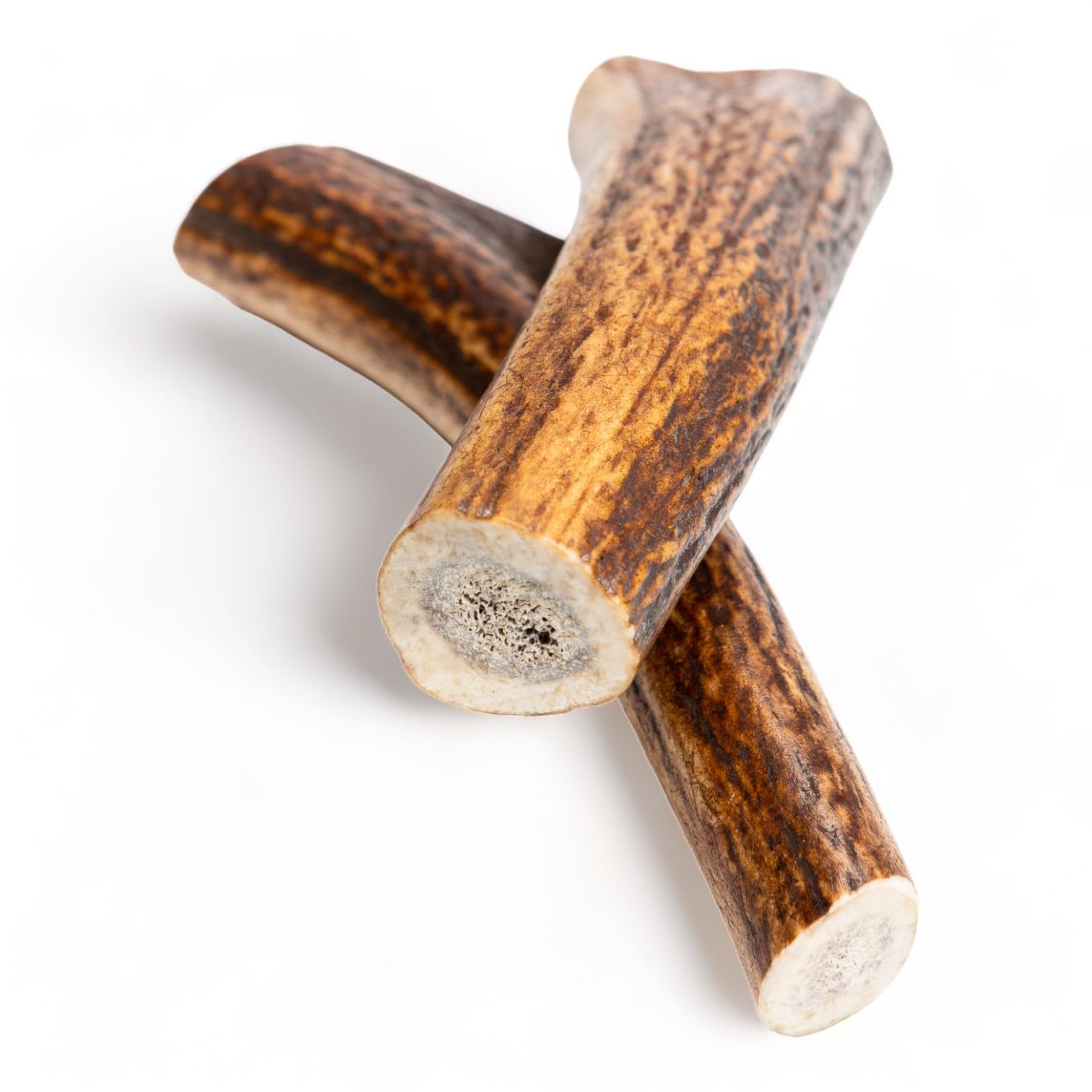 Dilecti Premium Natural Deer Antlers For Dogs - Rich in Proteins & Minerals - Durable, Long Lasting Dog Chew for Dental Care, Teething, and Boredom - Hard L, pack of 2