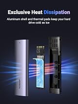 UGREEN M.2 NVMe Enclosure USB 3.2 Gen 2 10Gbps Aluminum Tool-free 2230-2280 view 4