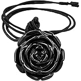 SUNYIK Women's Stone Pendant with Chain, Handcarvd Flower Healing Crystal Necaklace for Valentine's Day