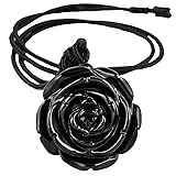 SUNYIK Women's Stone Pendant with Chain, Handcarvd
