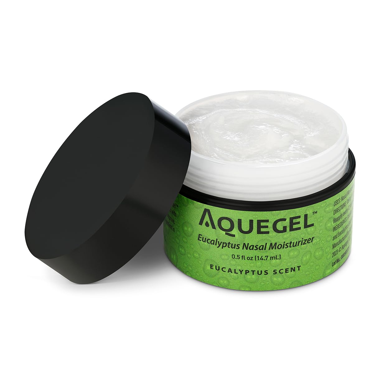 Aquegel Nasal Moisturizer +Eucalyptus (Breathe Easy), 12-Hour Nasal Dryness Relief, Water Based Nose Gel, Oxygen Therapy Nasal Moisturizer, Dry Nose, Nasal Dryness, Nosebleeds, Subtle Eucalyptus Scent