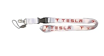 Amazoncom Tesla Logo Accessories Key Fob Keychain Lanyard
