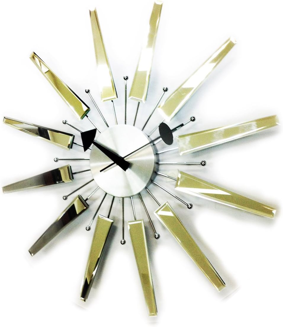 20 Inch Hollywood Golden Age Regency Design Mirror Clock