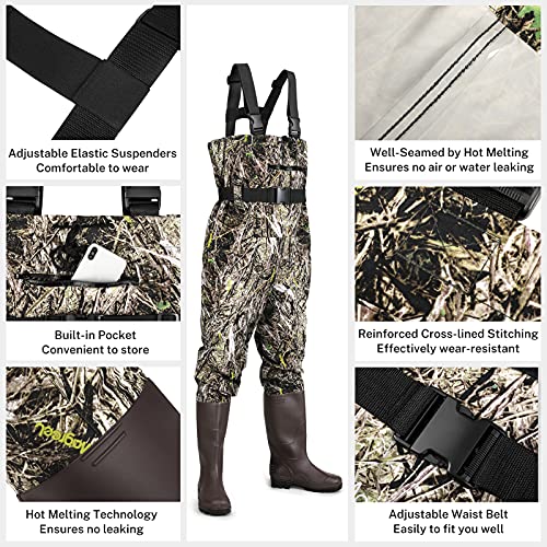 Magreel Chest Waders, Camo Hunting Waders for Men Women with Boots