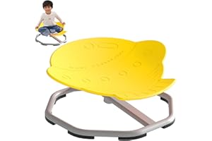 mifasuo Sensory Spinning Chair for Kids with Autism,Sit and Spin Chair for Kids Autism, 360° Sensory Integration Training Toy,Swivel ADHD Chair,Sensory Equipment,Special Education (UFO Shape, Yellow)