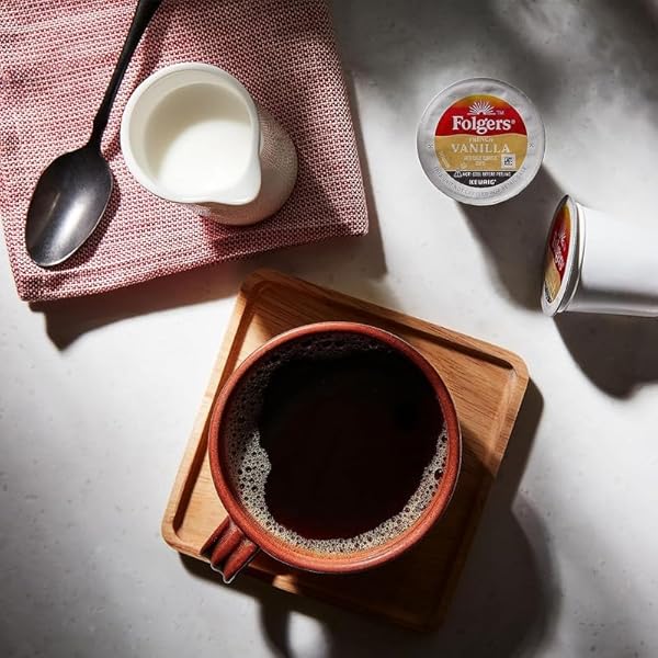 FOLGERS, GOURMET SELECTIONS, K-CUP SINGLE SERVE COFFEE, 12 COUNT, 3.38OZ BOX(PACK OF 3) (VANILLA BISCOTTI)