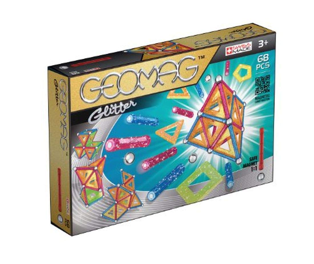 Geomag 533 Glitter Magnetic Construction Set, Multicolor, 3 Years to 8 Years, 68 Pieces — image 1