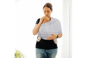 TKKOK Baby Wrap Carrier, Unisex Baby Carrier, Lightweight & Ultra Soft, Easy to Wear Baby Wrap, Perfect for Newborn Toddlers