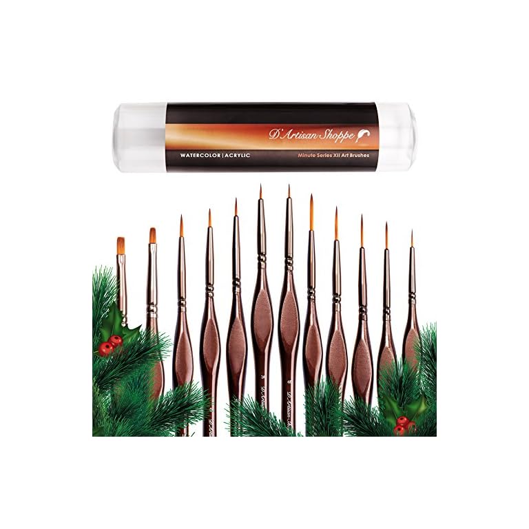 Miniature Paint Brushes Art. Minute Series XII 12pc Fine Detail Paint