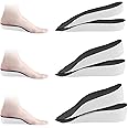 3 Pairs Height Increase Insoles, Heel Lifts for Shoes, Inserts for Men and Women, Achilles Tendonitis & Leg Length Discrepancy (Woman, 0.6"/1"/1.4" Height)