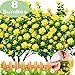 TURNMEON Artificial Flowers Outdoor, 8 Bundles Faux Outdoor UV Resistant Daffodils Greenery Shrubs Plants Artificial Fake Flowers Indoor Outside Hanging Planter Home Garden Good for Spring Decor