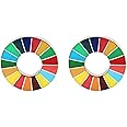 Sustainable Development Goals Brooch,United Nations SDGs Pin Badge,Rainbow Brooch Lapel Pin,Cute Enamel Pin for Clothing Backpack Hat Decoration