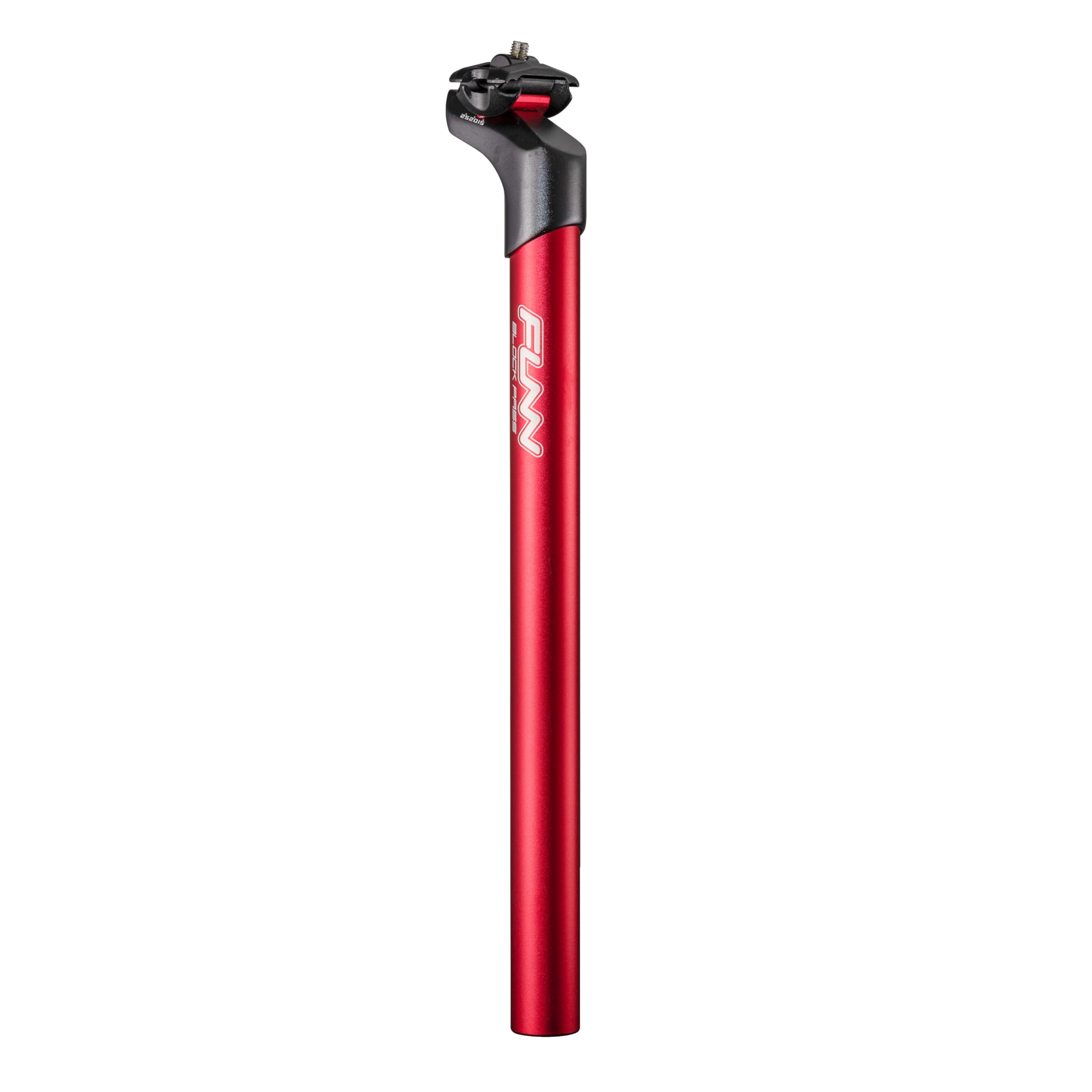 Funn Block Pass Offset Adjustable Bike Seat Post, Length 400mm, Diameter 30.9mm, Aluminum Alloy AL6061, 2D Forged (Blast Red)