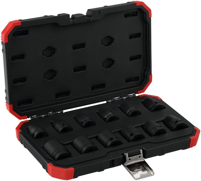 GEDORE red Impact wrench socket set, 12-piece set, 1/2", Hex socket, AF 10-24 mm, for Automotive R63003012 - Image 3