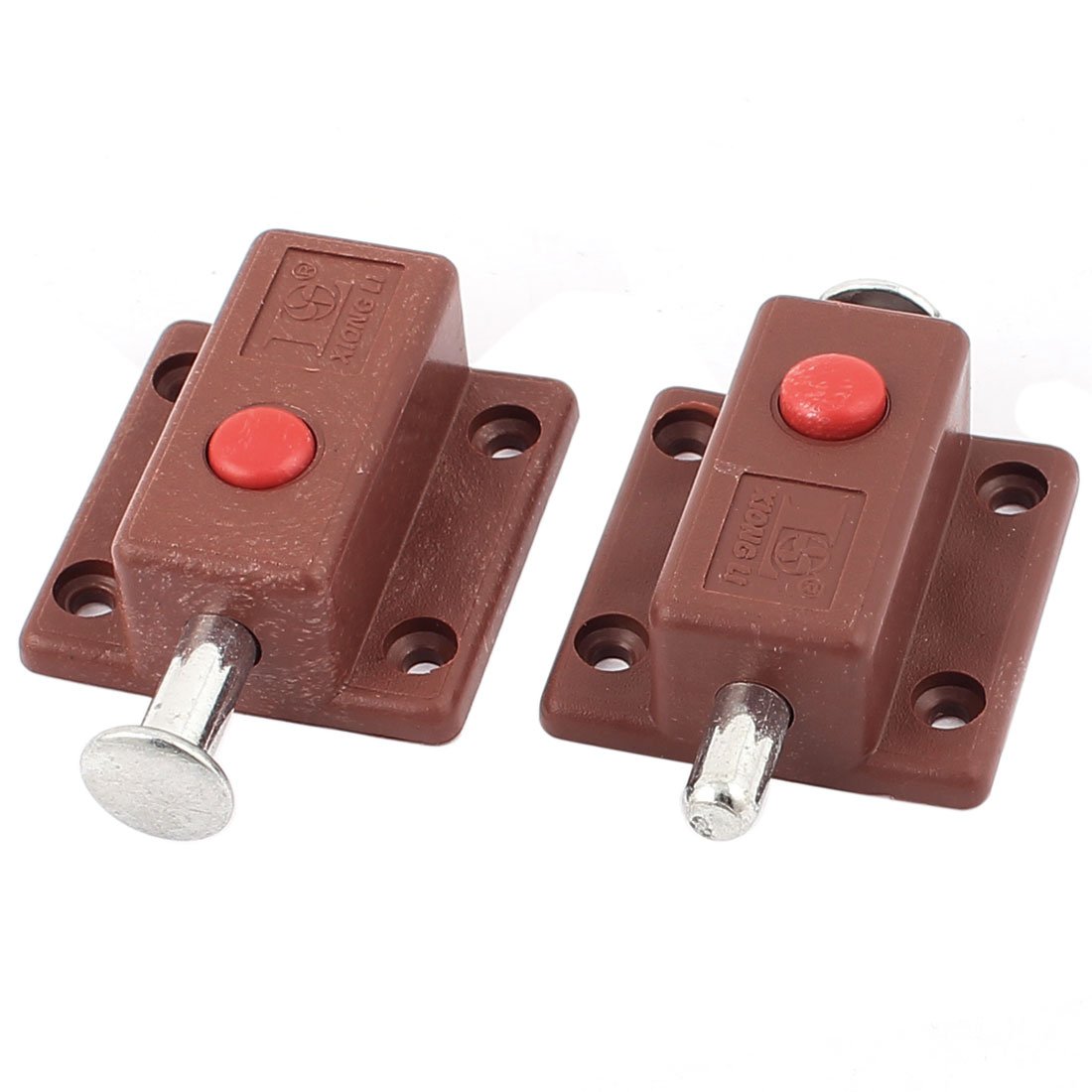 Sourcingmap Window Door Plastic Push Button Automatic Latch Bolts 2pcs