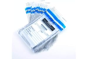 AUTOJOY CLUB Clear Deposit Bags, Tamper-Evident Bags, Security Bank Pocket, 6 x 9 Inches (100)