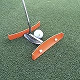 Putting Aid for Golf - Portable Golf Putting Alignment and Aim Practice Training Tool - Compatible with All Putter Styles and Works on any Golf Putting Green. TIBA Putt, Made in USA. - Orange