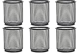 Lorell Black Mesh/Wire Pencil Cup Holder 3 3/4