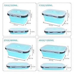 VIGIND Set of 4 Collapsible Foldable Silicone Food