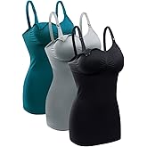 BRLIDO Womens Nursing Tank Tops Built in Bra for Breastfeeding Maternity Camisole Brasieres