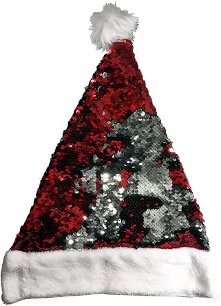 Christmas Red and Silver Flip Sequin 